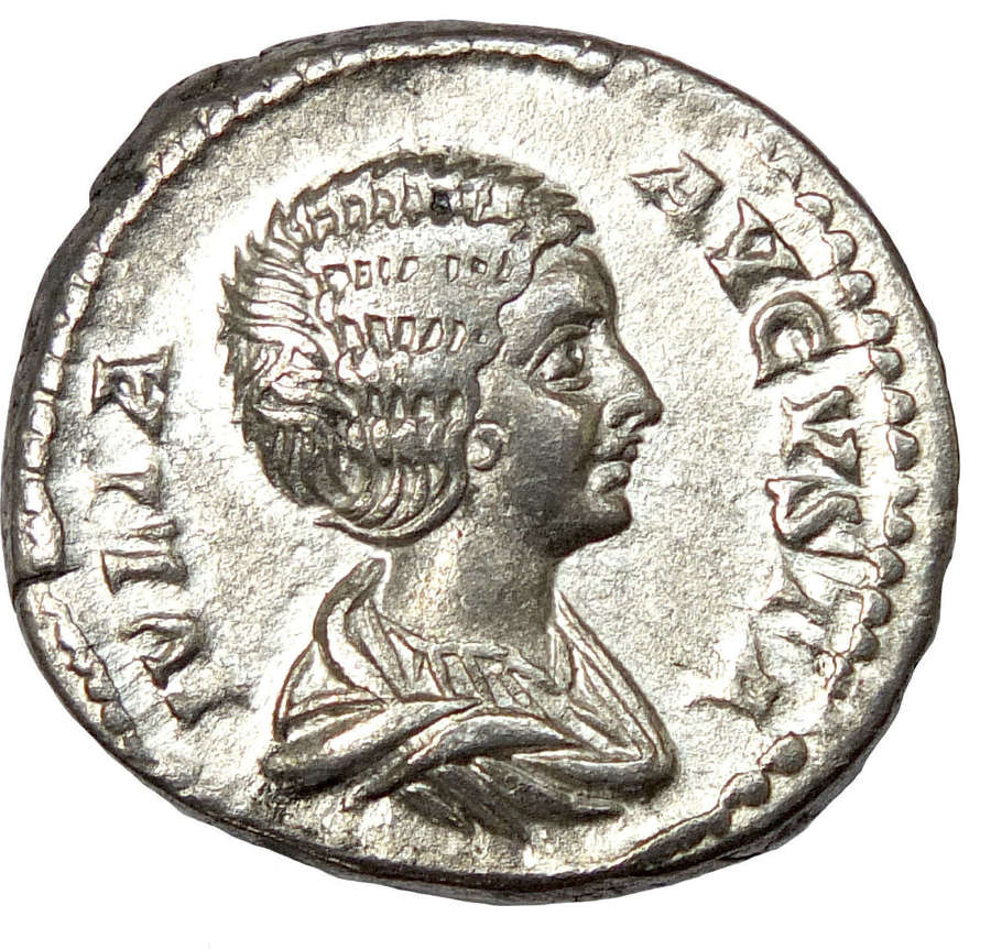 A silver denarius of Julia Domna (c. 193-211 A.D.)