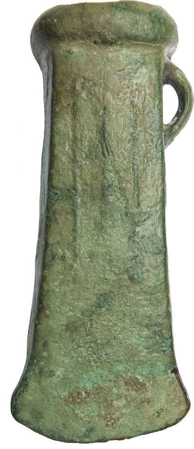 A substantial Late Bronze Age looped and socketed bronze axehead