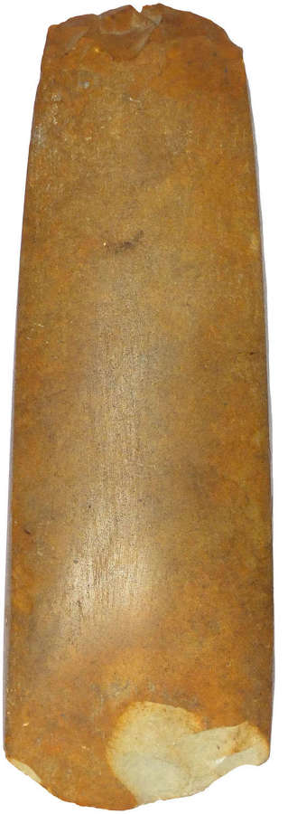 A large Danish Neolithic tabular ground grey stone axehead