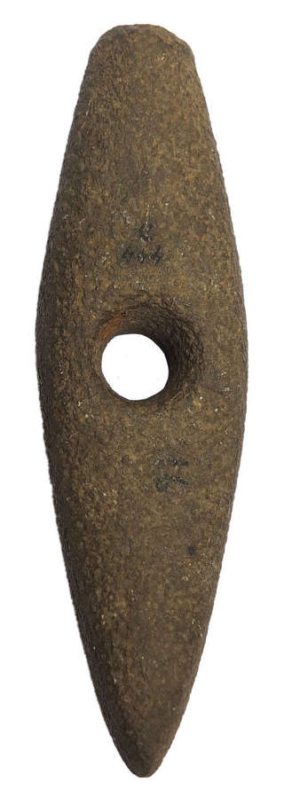 A Nordic Neolithic polished dolerite perforated axe-hammer